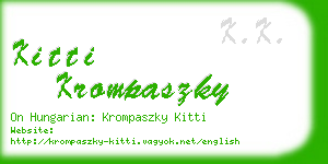 kitti krompaszky business card